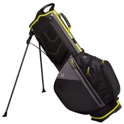 Wilson Staff Feather Stand Bag - Black/Silver/Citron -GOLF PRO SHOP wilson staff feather stand bag blacksilvercitron 1